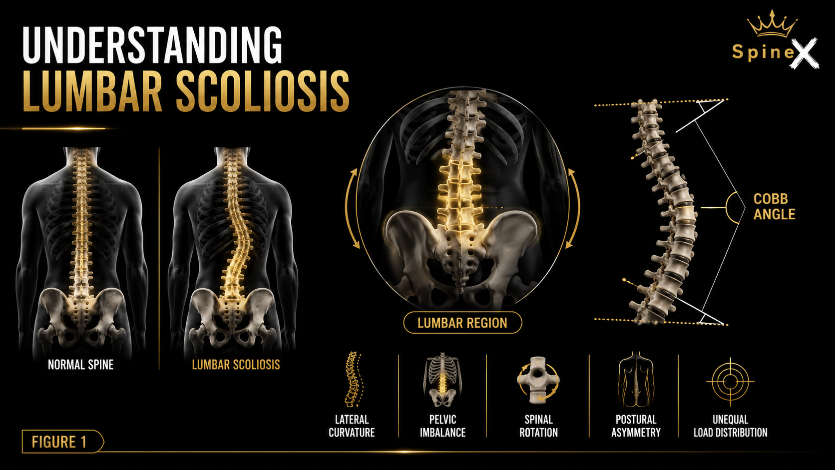 Teen with lumbar scoliosis holding the hip area, illustrating the relationship between spinal curvature, pelvic alignment, muscle imbalance, and hip pain.
