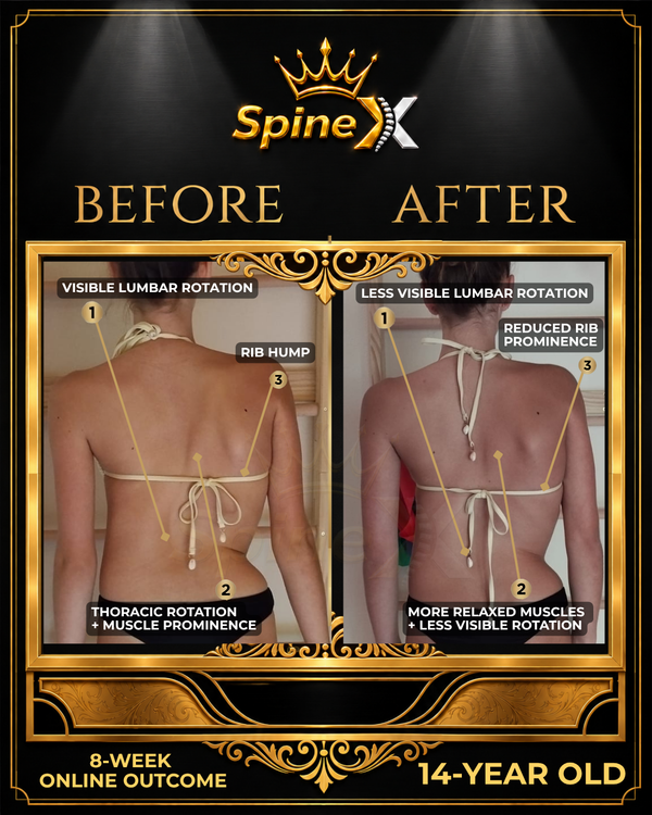 Online Scoliosis Transformation with 14-year old transformation